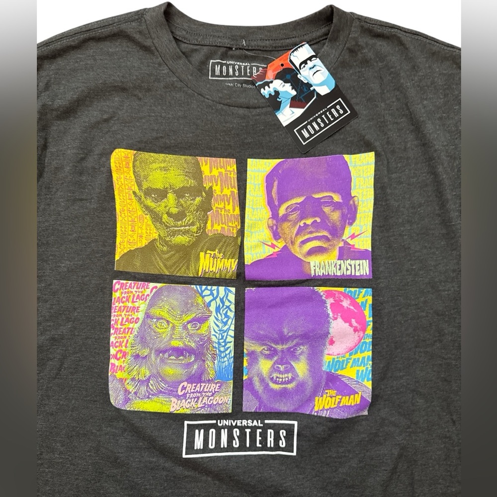 Universal Studios City Monsters Frankenstein T-Shirt Pop Art Tee NWT Size Medium